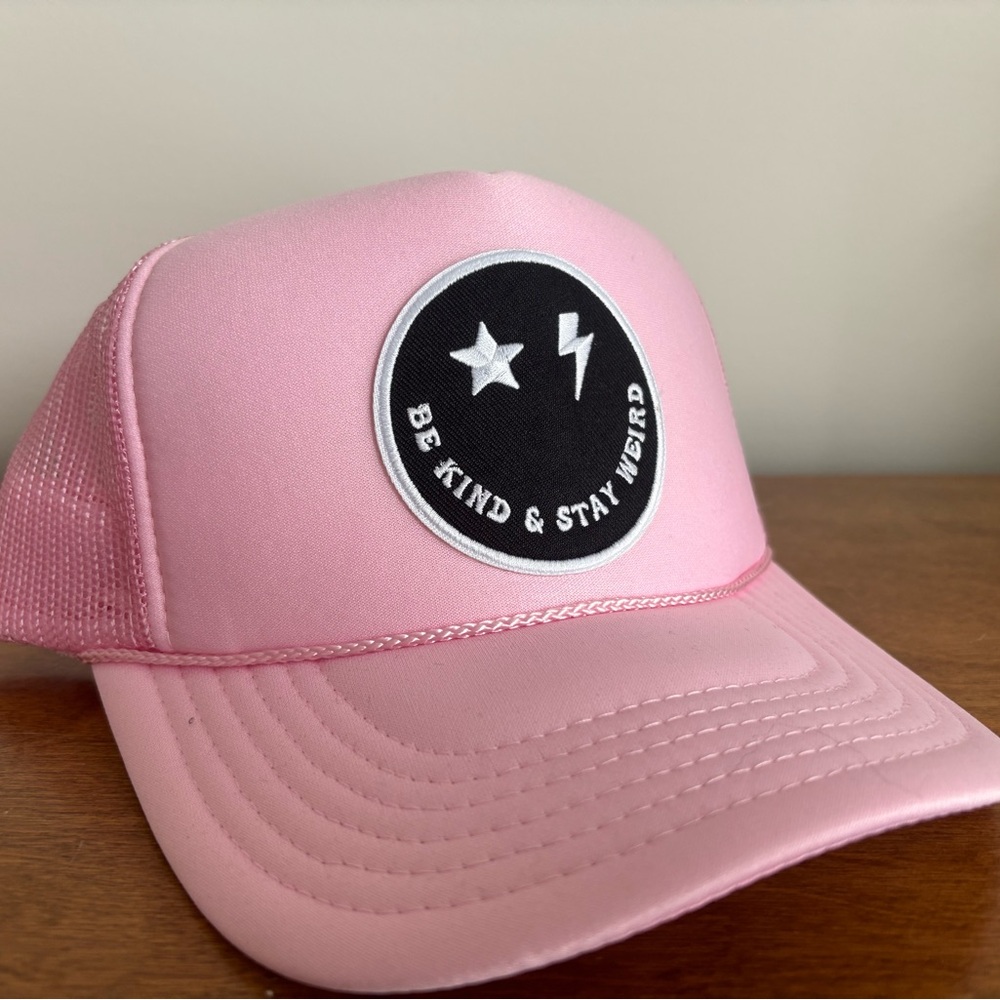 Pink Trucker Hat with Patch